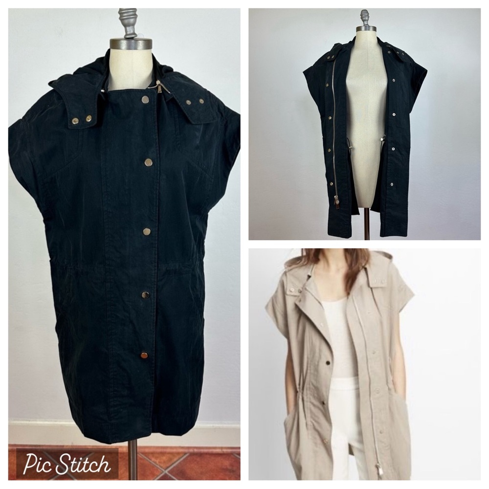 Vince Cap Sleeve Hooded Rain coat
